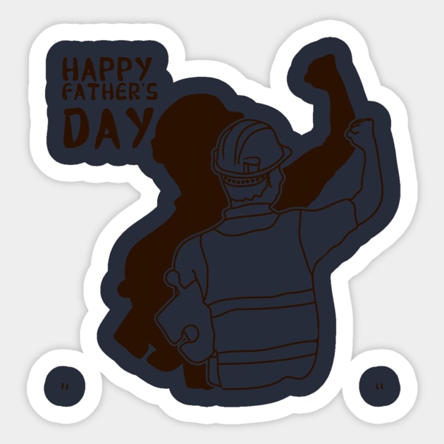illustration of workers  for fathers day theme Sticker by bloomroge